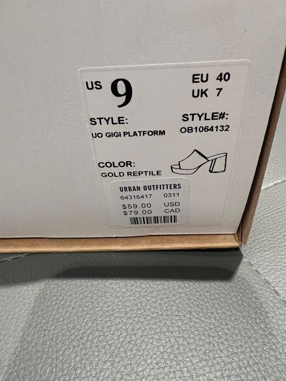 Urban Outfitters Metallic Gold Slide Mules - Picture 2 of 12